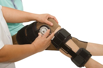 doctor adjustable angle knee brace support for leg or knee injury